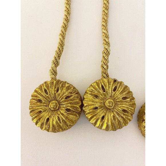 Curtain Tie Backs With Rosettes Set Of 4 - Picture 4 of 9